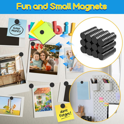 Refrigerator Magnets, 120 Pcs Rare Earth Neodymium Fridge Magnets, Premium Tiny Round Disc for Crafts and Office Use.