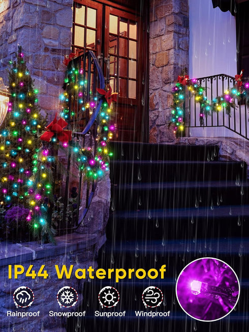 66FT 200 Guhope Smart Color Changing Christmas Lights, LED RGB Christmas String Lights with App & Remote Control