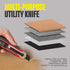 Berkling 18mm Retractable Utility Knife - 4x SK2H Snap Off Black Spare Blades (18mm 1 PACK)
