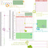 Rancco A5 Planner Inserts, 90 Pages Colorful Daily Refills with Divider, PVC Pouch, Ruler, Index Tab