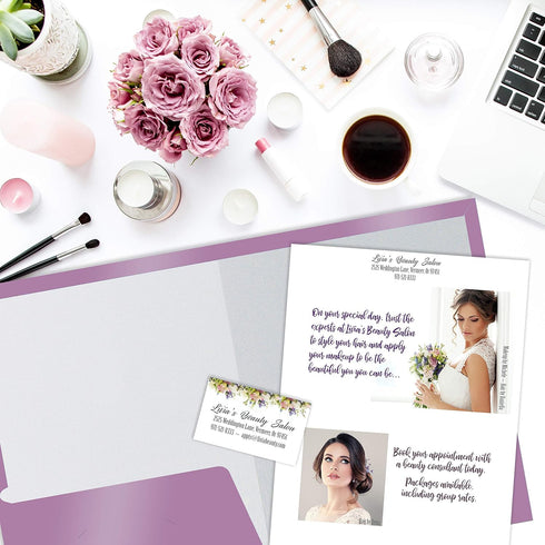 Better Office Products 25 Pack 2 Pocket Glossy Laminated Lavender Paper Folders, Letter Size, Lavender Portfolios
