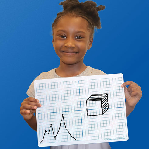 Flipside Products 9" x 12" Two-Sided Magnetic XY Axis Dry Erase Learning Mat, Economical Education Learning, Graph, 12