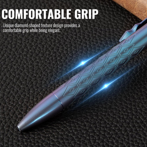 Premium Titanium Ballpoint Pen with Smooth Gel Ink, Luxury Writing Instrument for Business, Office & Daily Use -