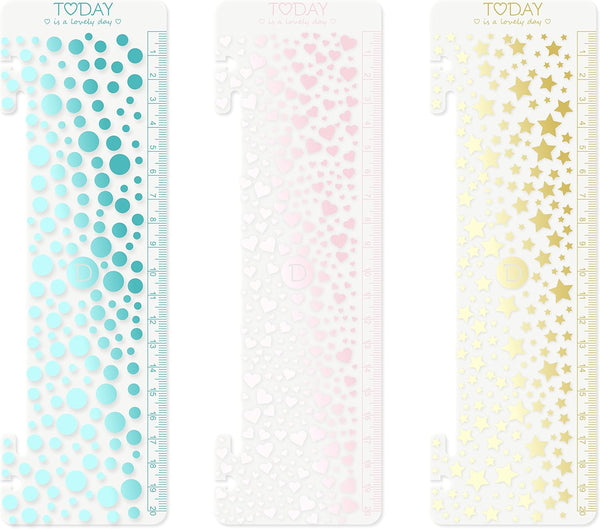 Discagenda Today Marker Set of 3 - Bubbles, Hearts, Stars for 6 Rings Binder & Discbound Planner Organizer
