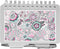 Wellspring Password Book, Whimsical Blooms, Silver Aluminum, 3.5" x 4.5"