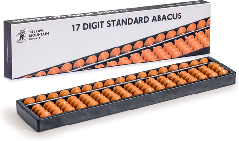 Yellow Mountain Imports Digit Standard Abacus, 10.5 Inches - Professional 17 Column Soroban Calculator