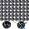 100 Pcs Non Metallic Button Push-in Cable Connector, Black Snap Connector for Junction Box (3/8 Trade Size)