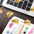 Outus 24 Pieces Monthly Adhesive Tabs for Planner, Decorative Stickers for Office Planners and Journal (Gold)