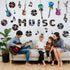 Back to School Musical Notes Rock Record Cutouts, Music Party Classroom Decorations for Kids