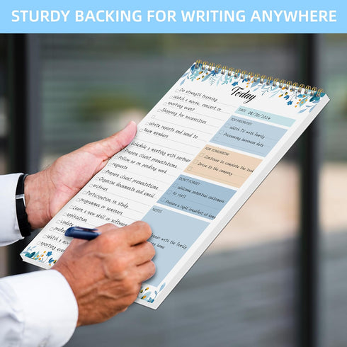 To Do List Notepad - 52 Sheets, 6.5" x 9.8" Checklist Productivity Organizer with Hourly Schedule for Work
