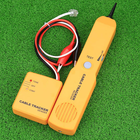 Cable Finder Tone Generator Probe Tracer - Wire Tracker Circuit Tester with Alligator Clips and RJ11 Plug Tool