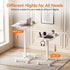 BPHEZJ Mobile Standing Desk with Wheels, Pneumatic Height Adjustable Rolling Computer Workstation with Lockable Casters