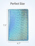 Mymazn Holographic Glitter Waitress Book Organizer for Server Wallet, Guest Check Book Serving, Glitter Blue