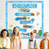 Travel The Map Bulletin Board Cutouts, Let The Adventure Begin, Motivational Sign for Kids, Blue Classroom Decor