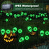 FENSAN Lights,2PACKS 16LED,IP65 Solar Halloween Lights Outdoor,Halloween Decorations Outdoor, Scary Eyeball Waterproof