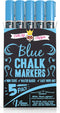 CHALKY CROWN Liquid Chalk Marker Pen, Dry Erase Marker for Chalkboard Signs, Windows, Glass (6mm Reversible Tip, Blue,
