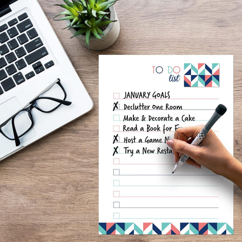 Dry Erase to Do List Vinyl Whiteboard Sticker Decal by Glassboard Studio - Removable & Reusable, Magnetic Fine-Tip