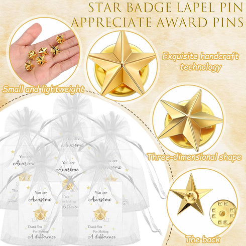 Nosiny Star Pins Graduation Pin Thank You Gifts Pocket Hug Pin Gifts Star Badge Lapel Pins You Are Awesome Cards & Bags