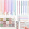 Bible Journaling Kit, Bible Study Supplies with 12Pcs Aesthetic Highlighters No Bleed, 75 Bible Tabs and 6Pcs Color Ink