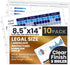 PERFORMORE 10 Pack Heavyweight Landscape Sheet Protectors, 8.5” x 14” Clear Archival Quality for Binders
