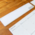 Notsu Weekly Keyboard Planner Notepad | Minimalist Undated Mini Desk Calendar Pad | Premium Thick Paper 120 gsm