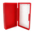 Heathrow Scientific Polypropylene Microscope Slide Box with Latch Lock, Holds 25 Slides, Red