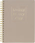 Graphique Vegan Leather Spiral Journal, “Today” – 8” x 10", 192 Lined Pages, Gold Foil Quote Cover