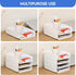 Desk Letter Tray - Set of 2 Stackable PET Document Organizer for Notes, Pens, File Paper, White