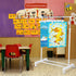 Soaoo Adjustable Anchor Chart Storage Rack, Vertical Poster Holder with 12 Hangers for Classroom Supplies