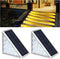 LED Solar Step Lights, Waterproof Outdoor Stair Lights, Warm White Solar Deck Lights for Yard, Patio, Garden, 2PK