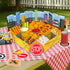 13 Set HonuGoGo Construction Snack Tray Centerpiece Kit Pieces Paper Food Display with Construction Theme Cutouts