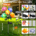 4 Pack IP65 7-Color 10H+ Solar Rose Lights Outdoor: Waterproof Changing LED Flower Stakes for Garden Pathway Patio Lawn