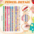 Sabary 48 Pcs Happy Birthday Pencils Rubber Bracelets Set Birthday Party Favors Birthday Pencils Silicone Wristbands Birthday Bracelet for Kids Students Teachers Classroom Reward Gifts (Bright Style) by Sabary