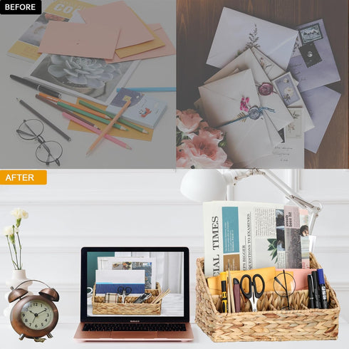 Desk Organizers and Accessories, Mail Sorter Organizers, Bills Organizers, Water Hyacinth Storage