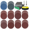 100-Piece Sanding Discs Pad 3-Inch with 2Pcs Sanding Sponge Buffing Blocks, 1/4" Shanks, Multiple Grits