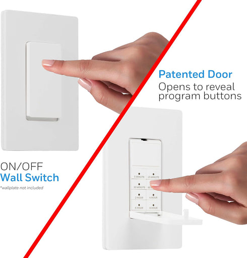8 Preset, Countdown 40989, 1 Pack, UltraPro Wall Push Timer, Easy-to-Use Options, Manual ON/Off Buttons overrides