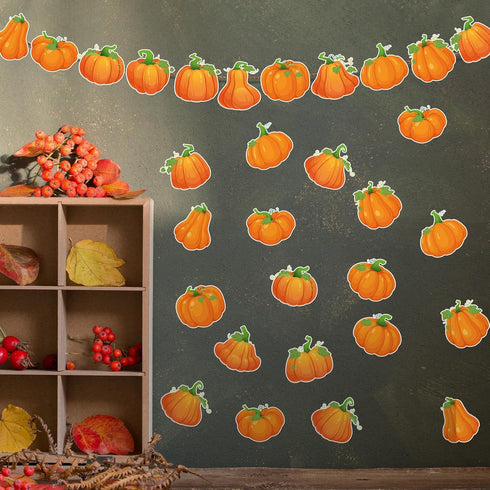 Zhanmai 60 Pieces Pumpkin Cutouts - Fall Classroom Bulletin Board Decorations for Thanksgiving Halloween Decor