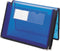 Smead Poly File Wallet with Closure, 2-1/4" Expansion, Translucent, Blue