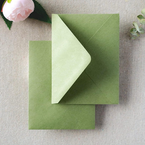 PONATIA 50 Pack A1 Envelopes, 3 5/8 x 5 1/8 Inches Sage Green for Weddings, RSVP Cards, Thank You Notes