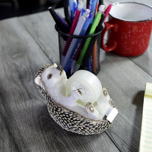 Hedgehog Tape Dispenser, Cute Office Desk Accessory, 5" x 3" x 3.75"