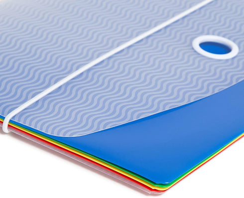 Smead Cascading Poly Wall File Folder, 5 Folder Pockets, Letter Size, Bright Colors (92050)