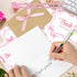 CY2SIDE 24set Pink Bow Greeting Card - Coquette Thank You Card with Envelope and Bowknot for Girl, Pink Blank Note