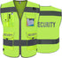 TCCFCCT Mesh Security Vest for Men Women, 9 Pockets High Visibility Reflective Safety Vest