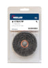 Weiler 17617 3" Narrow Face Crimped Wire Wheel, .014" Steel Fill, 1/4" Stem, Stem-Mounted, Made in the USA
