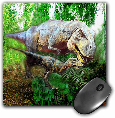 Dinosaurs Mouse Pad 8 x 8 x 0.25 Inches 3dRose LLC (mp_4096_1)