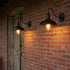 2 Pack Cedilis Black Wall Sconce Light, Retro Flat Barn Lights, Farmhouse Gooseneck Wall Lamp, Vintage Industrial