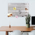 Navaris Magnetic Dry Erase Board - 16 x 24 inches Decorative White Board with Design, 5 Magnets and Marker