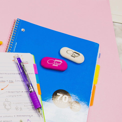 BAZIC White Oval Eraser (Pack of 4)