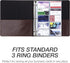 Samsill Business Card Sleeves, 25 Pack Holds 500 Cards, 3.5 x 2 Inch, Archival Safe for 8.5 x 11 Inch Binders