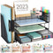 gianotter 4-Tier Desk Organizer with Drawers, File Holders, and Pen Holders for Office Supplies, Black